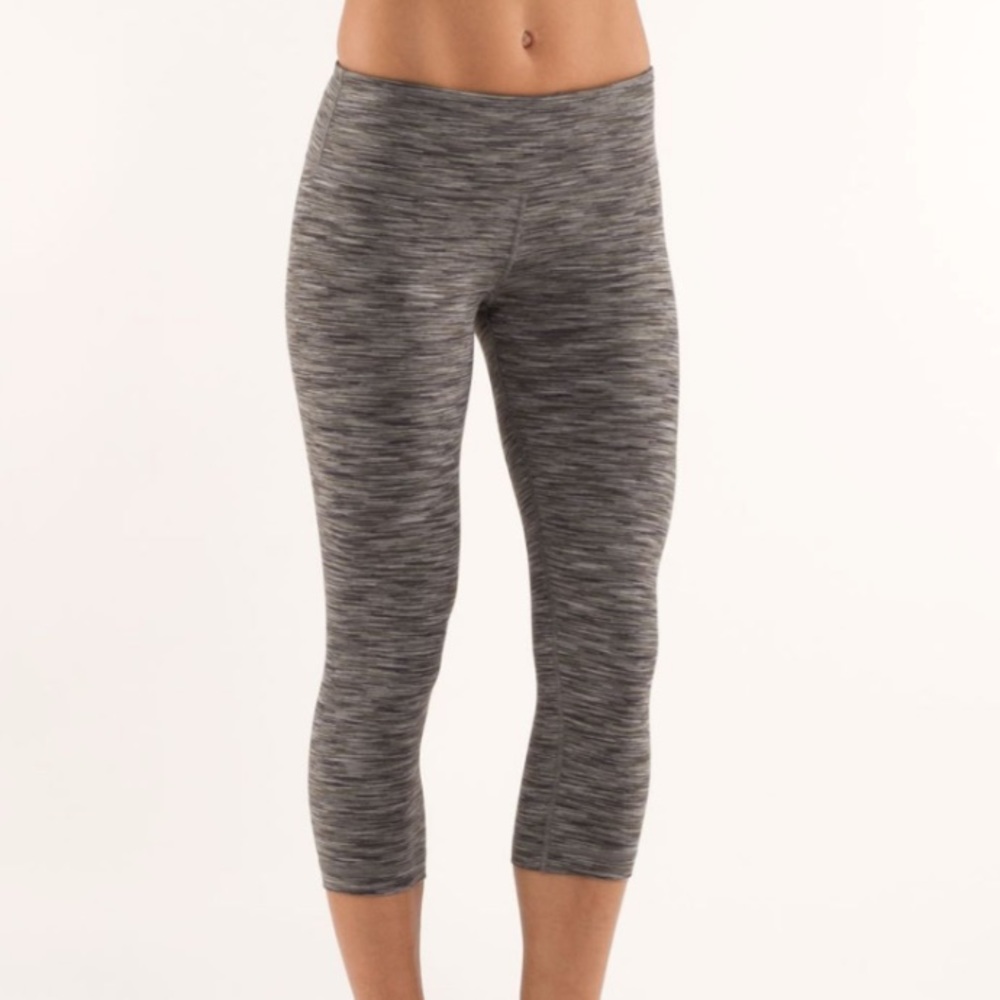 Lululemon Gray Spacedye Cropped Leggings